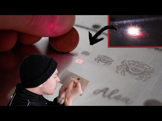 Die kleinste Gravur der Welt mit Faserlaser | Bilder gravieren mit 30W China Fiber Laser + EZCAD
