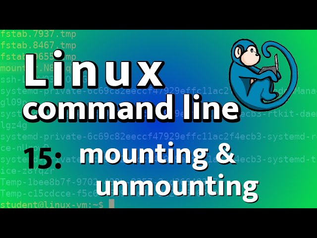 mounting and unmounting disks/partitions - Linux Command Line tutorial for forensics - 15