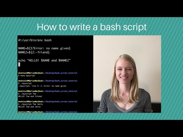How to write a bash script