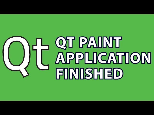 Qt Tutorial 5 : Finish Paint App