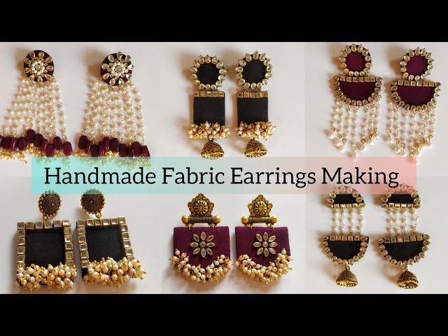 New Handmade Fabric Earrings 🔥 #trending #jewelrymaking #youtube #youtubevideo #viral #viralvideo