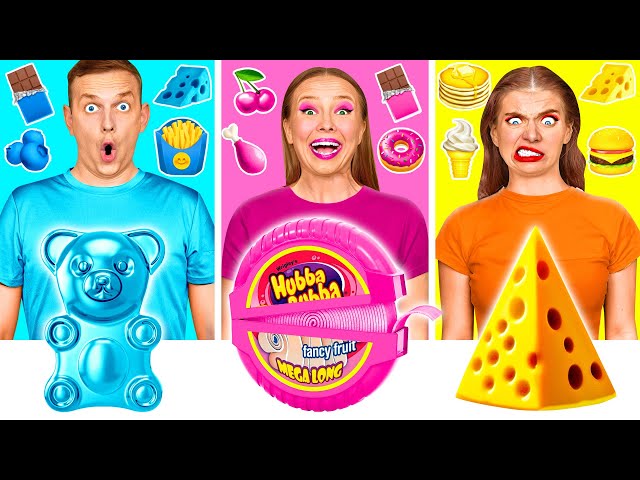 Food of The Same Colors Challenge | Funny Food Situations by BaRaDa Challenge