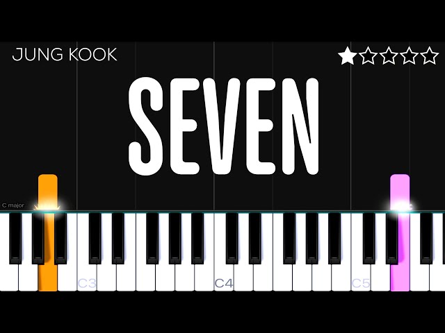 정국 (Jung Kook) 'Seven (feat. Latto) | EASY Piano Tutorial
