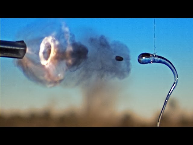 .38 Special vs Prince Ruperts Drop at 170,000 FPS - Smarter Every Day 169