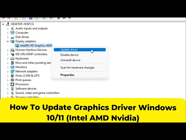 How To Update Graphics Driver Windows 10/11 (Intel AMD Nvidia)