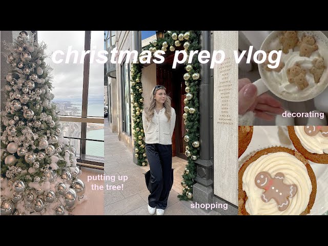 christmas vlog! | putting up the tree, decorating & shopping!