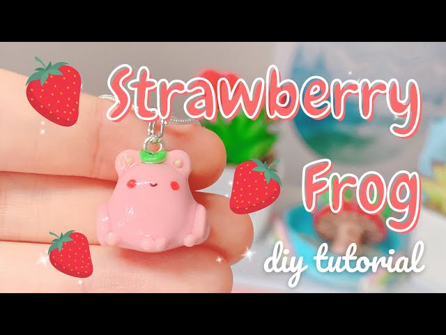 strawberry frog necklace tutorial // DIY