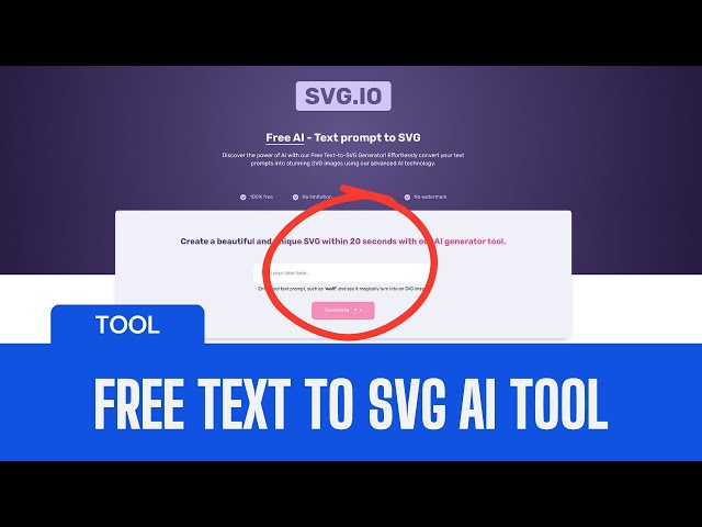 Text to SVG Free AI Tool