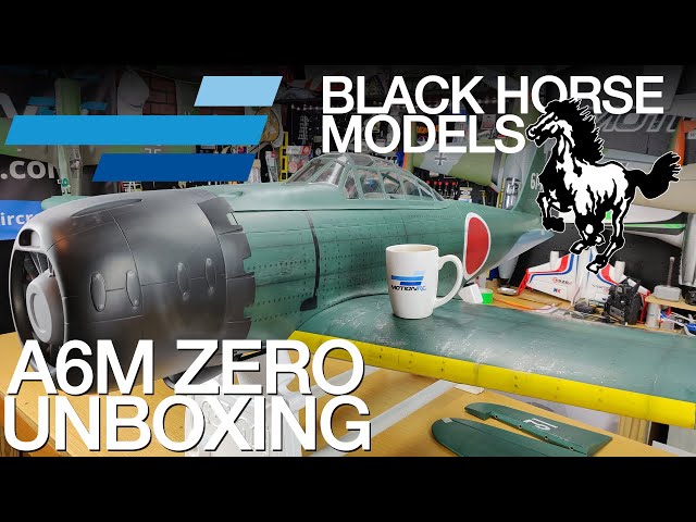 Unboxing the Black Horse 93.8" A6M Zero ARF - Motion RC