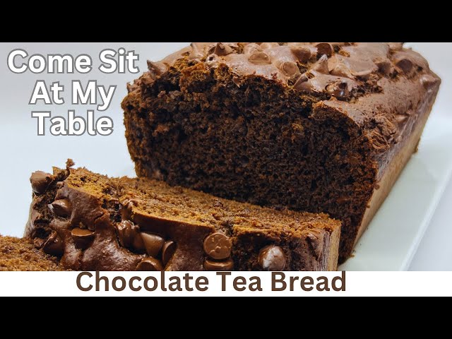Chocolate Tea Bread - Sweet Bread that is Moist and Delicious - Perfect with Tea, Coffee, or Milk