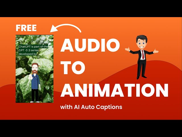 Turn Audio to animation video generator with auto captions free AI #animation  #AI #adobeexpress