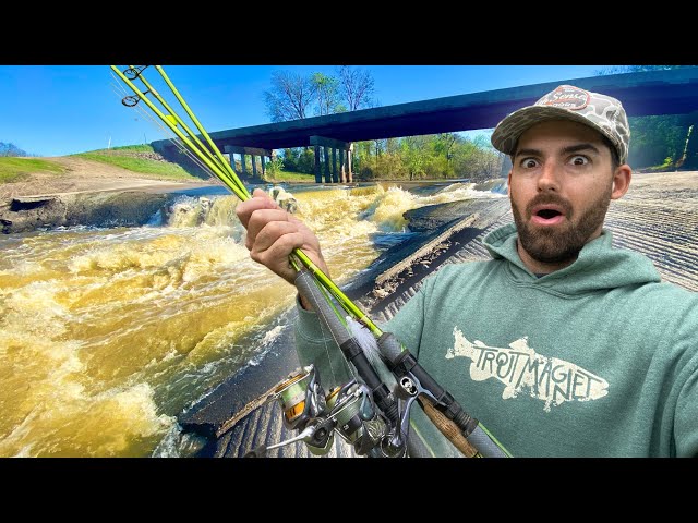 We FOUND The BIG ONES Beneath a RAGING SPILLWAY! Fishing For ANYTHING That Bites!