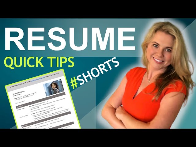 RESUME QUICK TIPS 6 #shorts