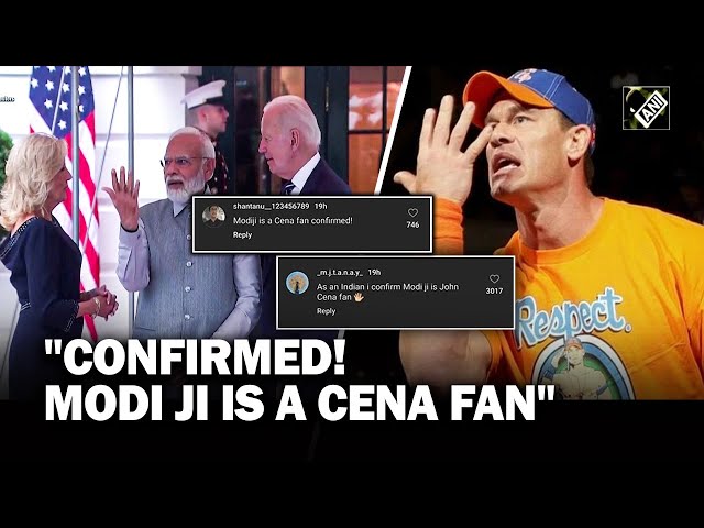 John Cena shares pic of PM Modi doing his signature move; "Modi ji, a Cena fan," says Netizen