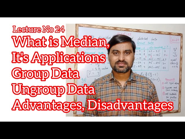 What is Median, it's Applications. Examples with Ungroup and Group Data.Advantages and Disadvantages