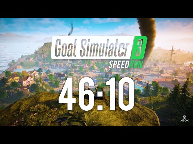 Goat Simulator 3 Speedrun | Farmer Defeated in 46:10