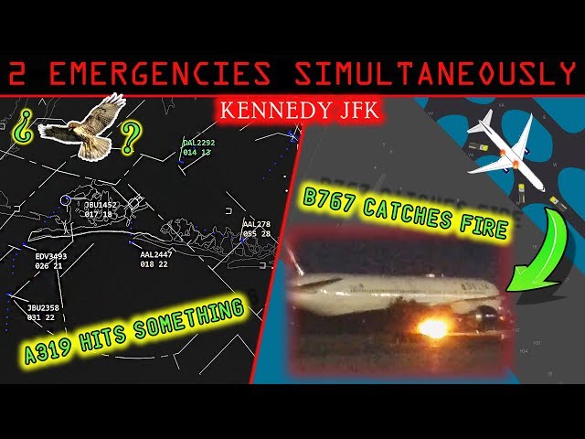 [REAL ATC] JFK airport has TWO SIMULTANEOUS EMERGENCIES!