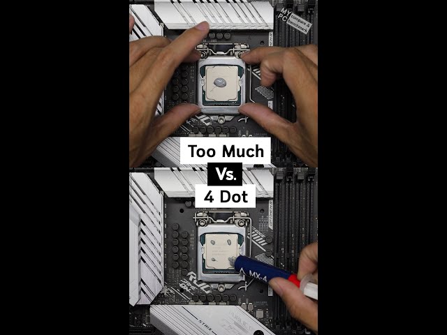Thermal Paste Too Much vs 4 Dot | CPU Thermal Paste | #shorts