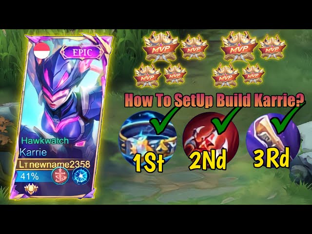 How To Set Up Build Karrie? - From Top Global!! BEST BUILD KARRIE 2024