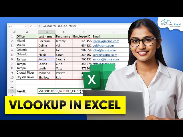 How to Use VLOOKUP Formula on Large Data In Excel | 10 Minute Tutorial for Beginners