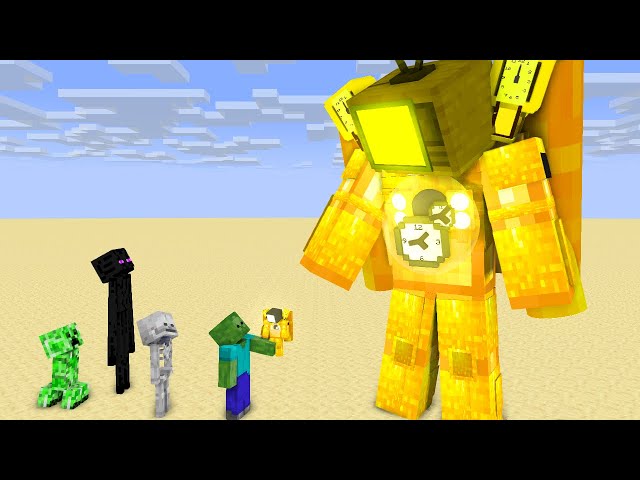Clock Man become a TV Man - Minecraft Animation