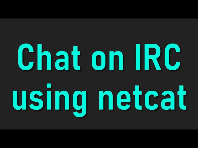 IRC with netcat
