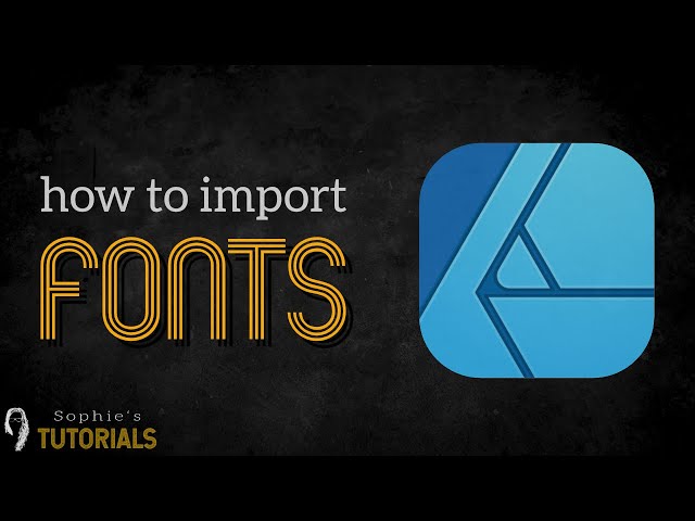 How to import fonts into affinity designer | iPad tutorial | Basics