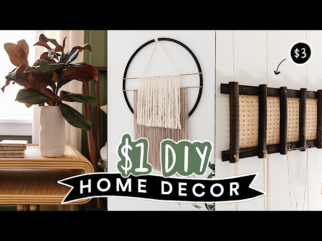 DIY $1 DOLLAR STORE HOME DECOR You Actually Want To Make! *Cute + Easy*