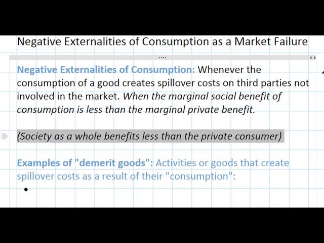 Negative Externalities of Consumption as a Market Failure - part 1