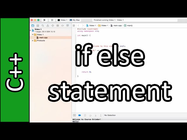 if else statement - C++ Programming Tutorial #13 (PC / Mac 2015)