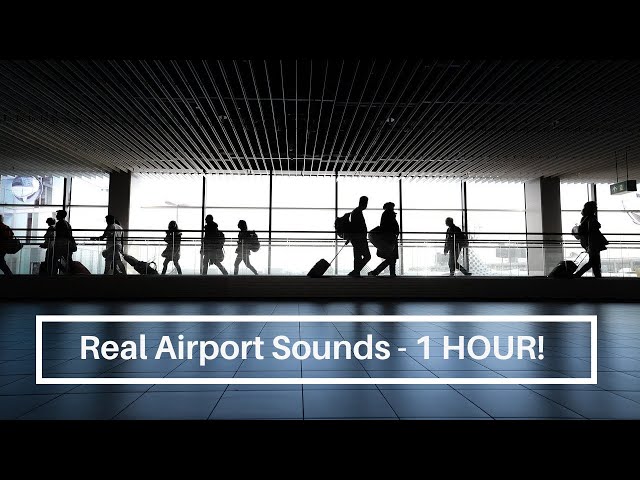 One Hour of Airport Sounds - Boarding Announcement | Call Ding | White Noise