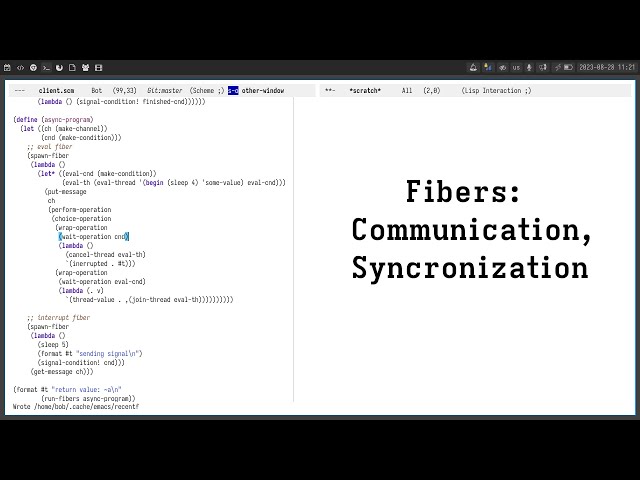 Fibers: Communication and Syncronization | Concurrency in Guile