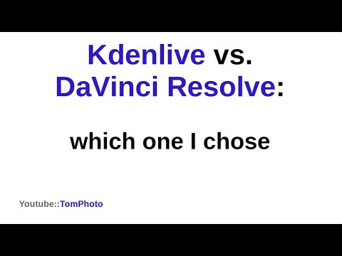 DaVinci Resolve vs. Kdenlive - which video editor is better