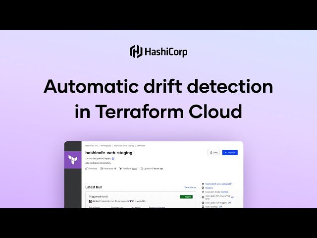 Automatic drift detection in Terraform Cloud