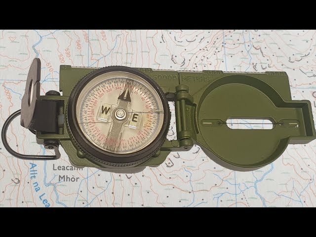 Use a Lensatic Compass with a map & without