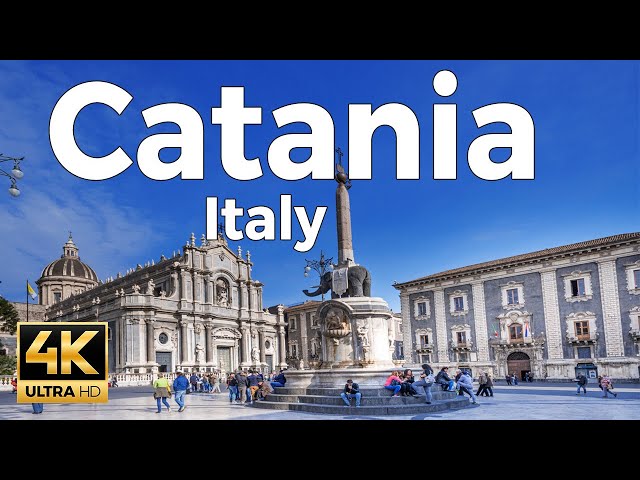 Catania, Sicily, Italy Walking Tour 4k Ultra HD 60fps – With Captions
