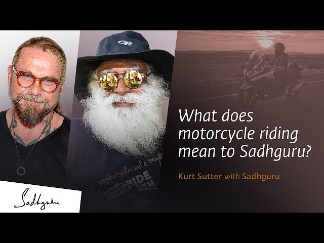 What does motorcycle riding mean to Sadhguru?
