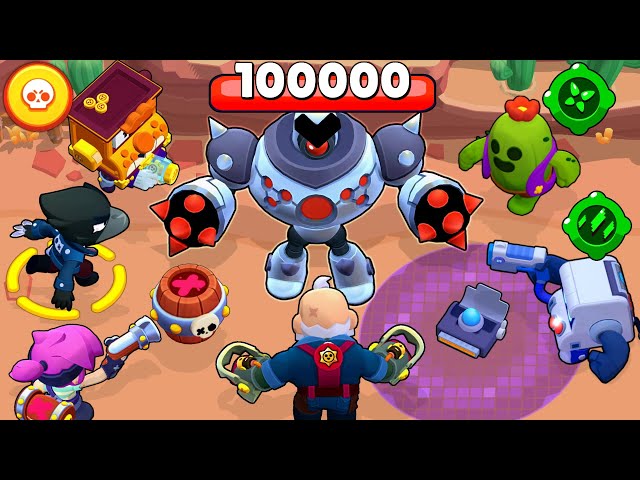 100,000 DAMAGE to the ROBOT BOSS 💥 The most powerful brawler