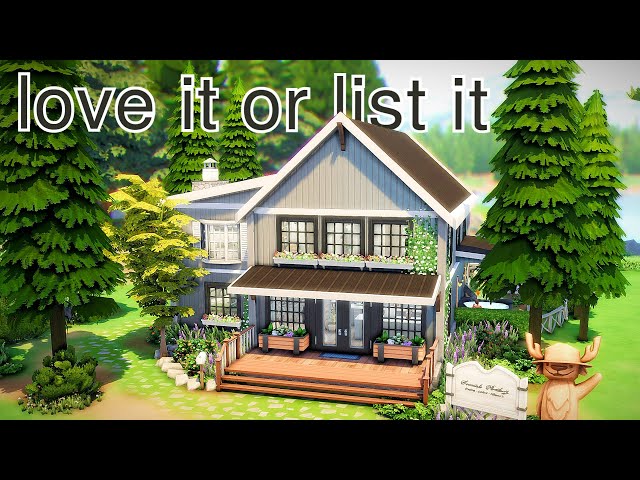 FOREST HIDEAWAY BED AND BREAKFAST ~ Love It or List It EA Renovation: Sims 4 Speed Build (No CC)