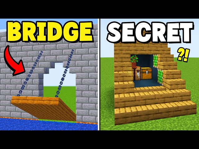 Minecraft: 10+ Secret Redstone Build Hacks!