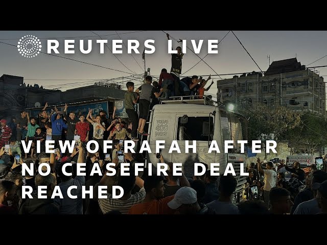 LIVE: View of Rafah following news of no ceasefire deal reached