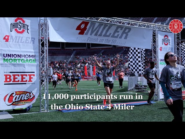 More than 11,000 participants race around campus in the Ohio State 4 Miler