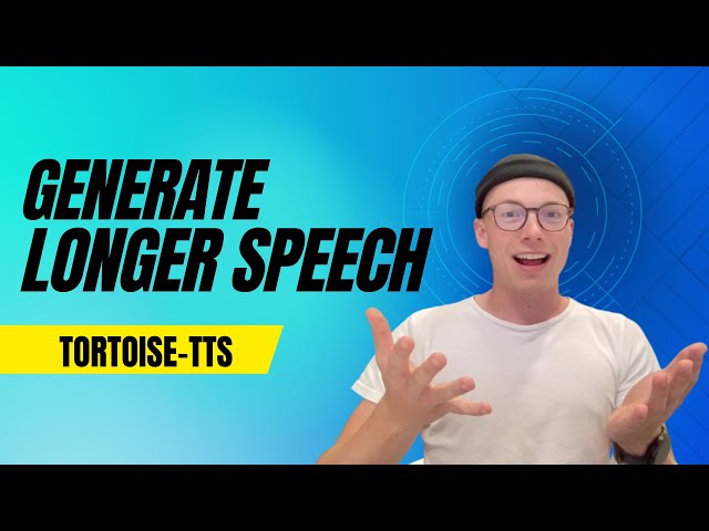Longer Speech With Tortoise-TTS 🔊 | Tutorial | Voice Cloning