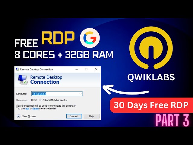How to Create RDP in QWIKLAB 2023 | How to Get Qwiklabs credits free | Qwiklabs free credits |Part 3