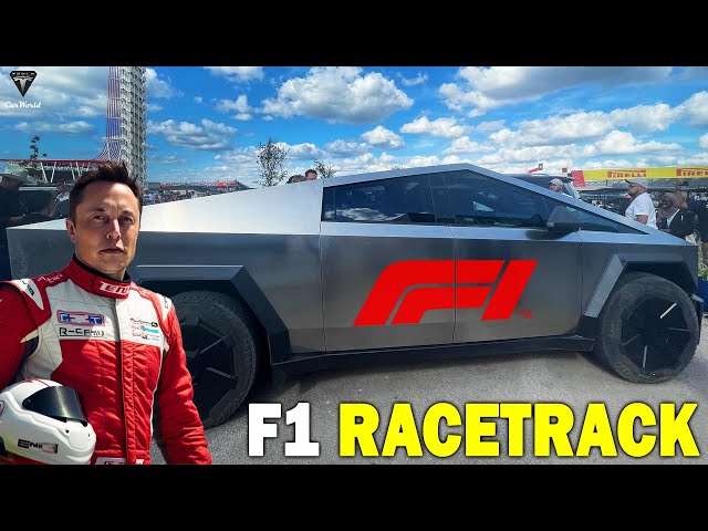 LEAKED  Elon Musk brings Cybertruck to the F1 racetrack  Will that come true