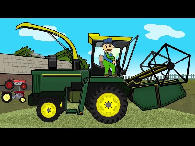 Little Farmer in Green Pants and Corn Harvest - Fairy tale about farmers for children