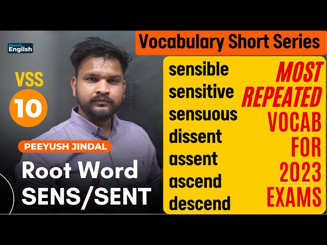 VSS-10 || Vocabulary Short Series by Peeyush jindal || Punjab Exams, SSC CGL, EPFO, Bank Exams