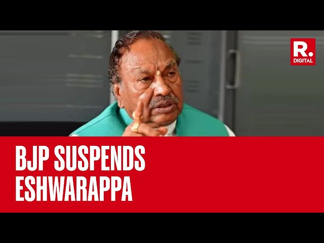 Karnataka BJP Suspends Former Dy CM Eshwarappa for 6 Years After He Files Nomination Against BSY Son