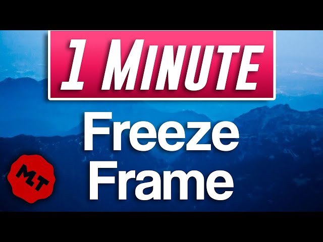 How to Freeze Frame in Shotcut