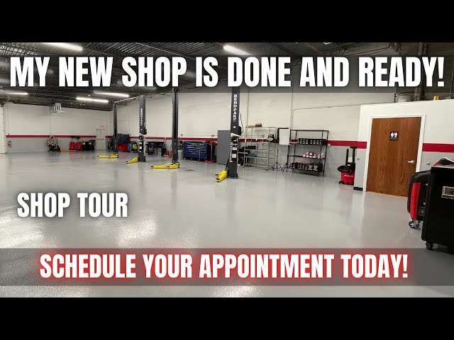 My Shop is DONE! Schedule Your Appointment TODAY! New Shop Tour.